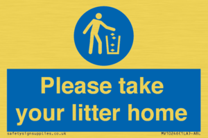 Please take your litter home